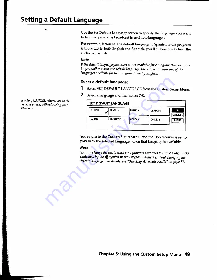 Sony SAT-B1 - Digital Satellite System Operating Instructions Manual Download Page 46