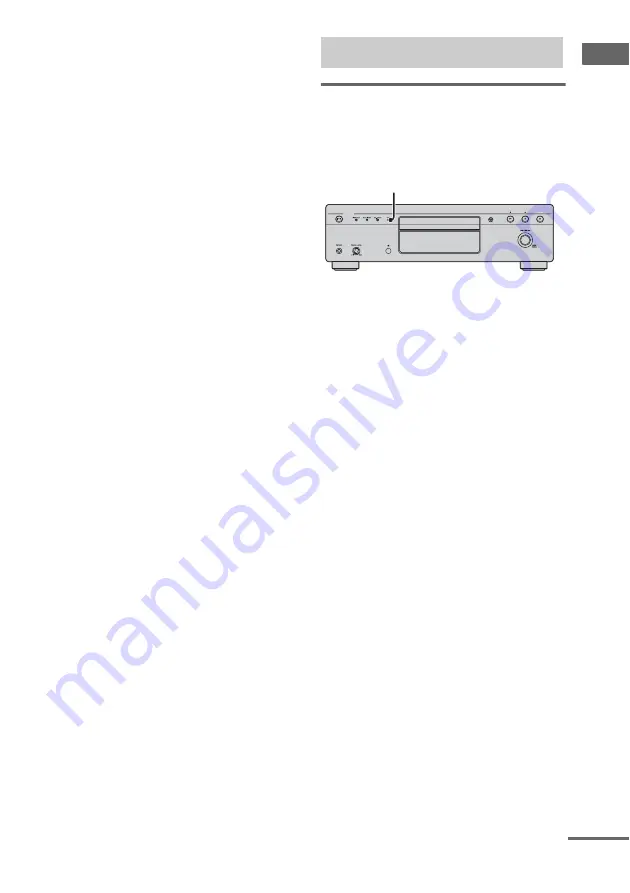 Sony SCD-XA5400ES - Es Super Audio Cd Player Operating Instructions Manual Download Page 15