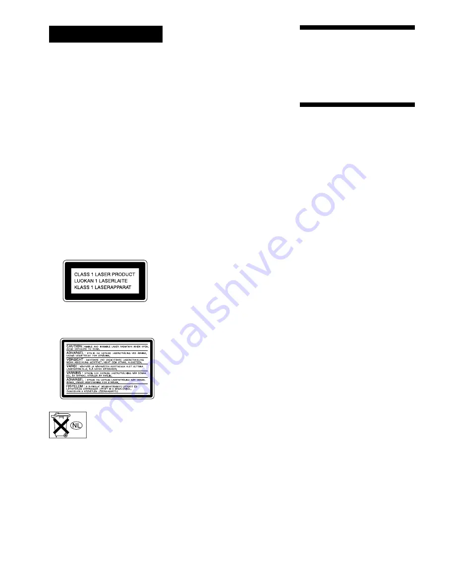 Sony SCD-XB770 Operating Instructions Manual Download Page 2