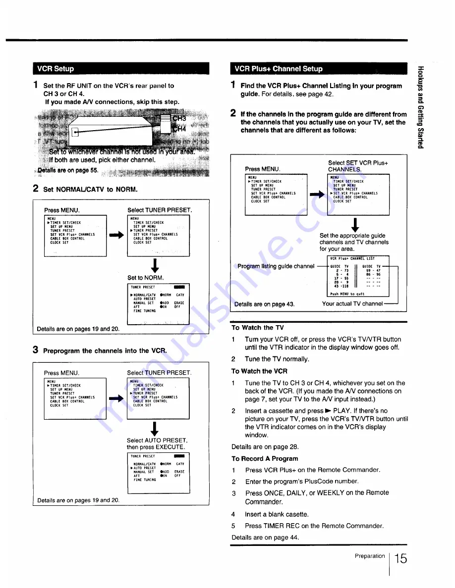 Sony SLV-750HF - Hi Fi Stereo Vhs Vcr Operating Instructions Manual Download Page 15