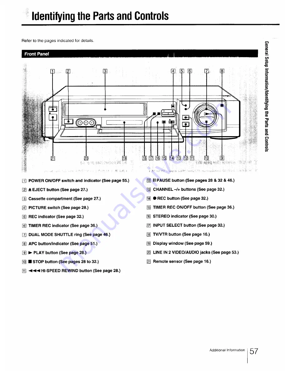 Sony SLV-750HF - Hi Fi Stereo Vhs Vcr Operating Instructions Manual Download Page 57