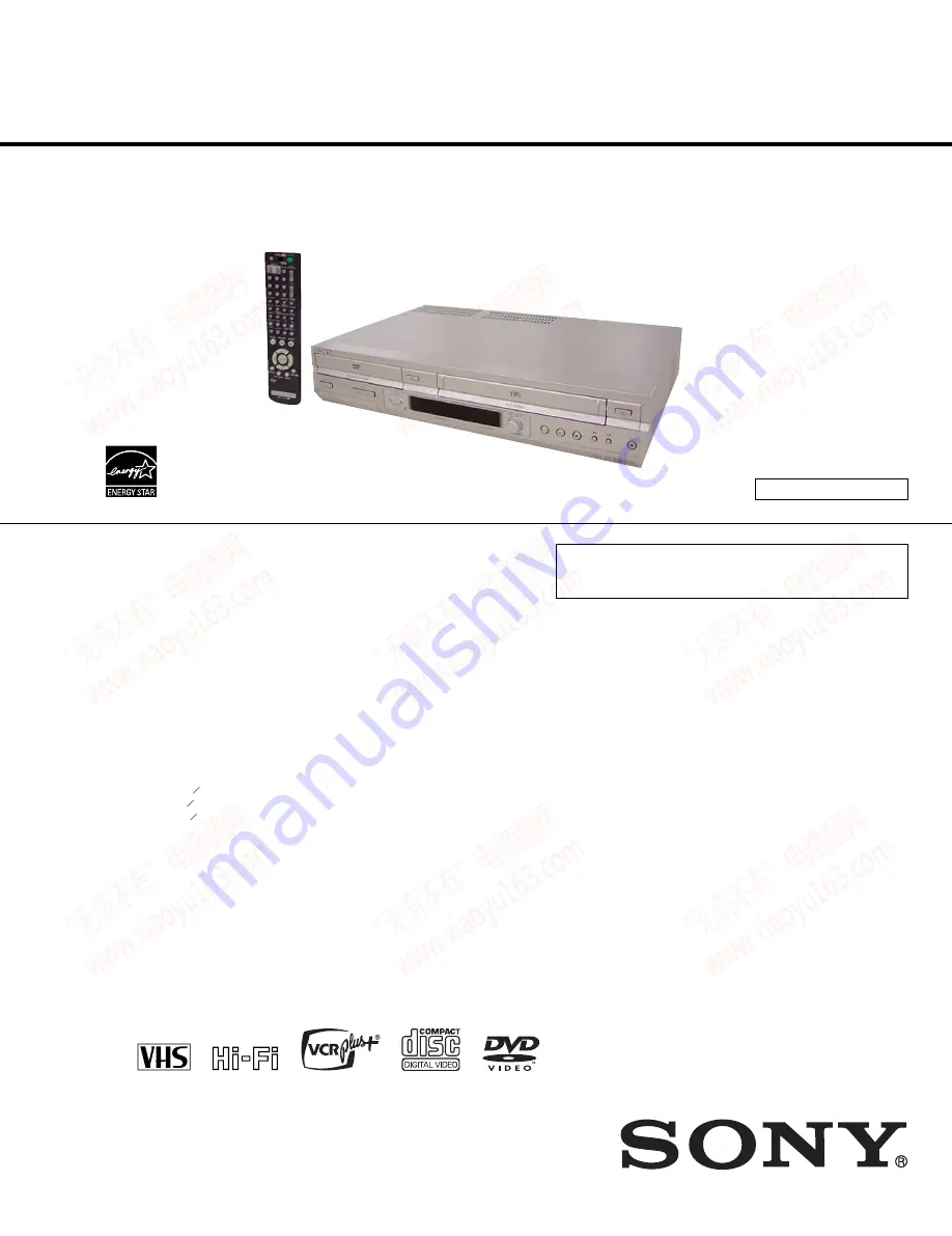 Sony SLV-D350P Operating Instructions (SLVD350P DVD-VCR) Скачать руководство пользователя страница 1