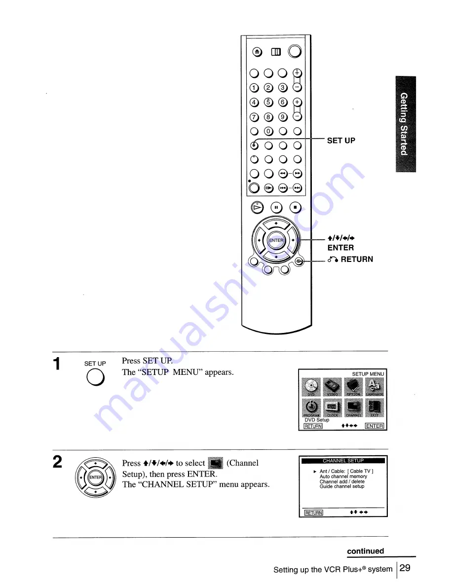 Sony SLV-D500P - Dvd Player/video Cassette Recorder Скачать руководство пользователя страница 29