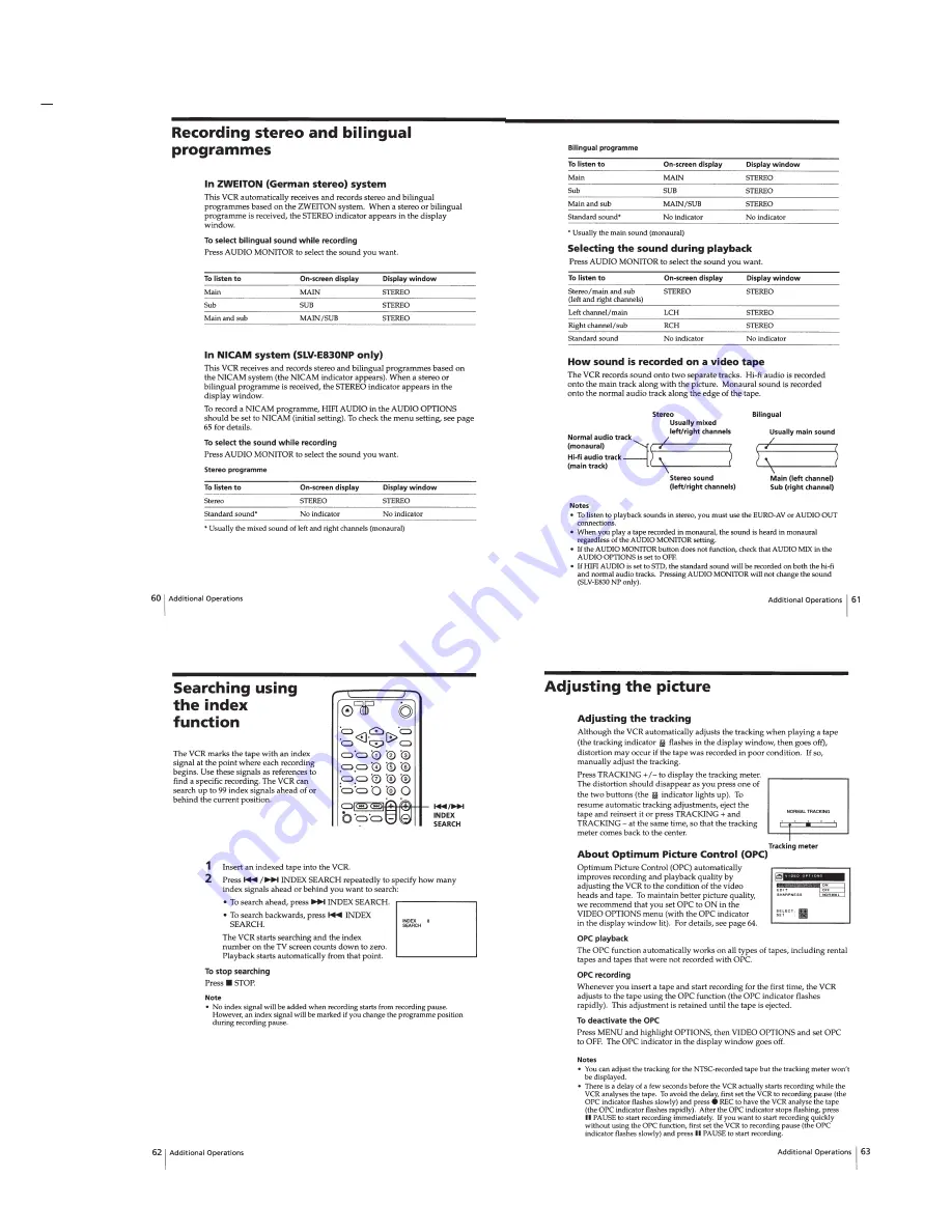 Sony SLV-E830B Скачать руководство пользователя страница 20