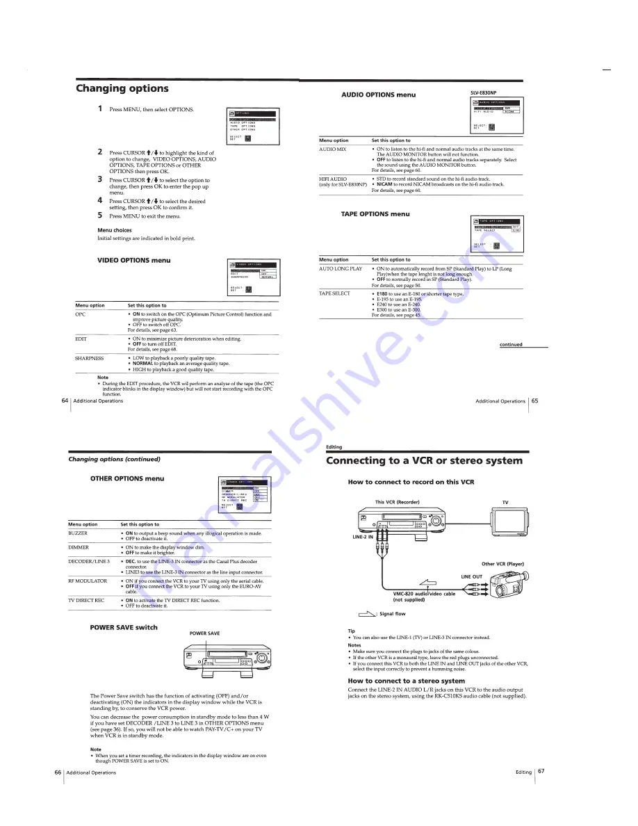 Sony SLV-E830B Скачать руководство пользователя страница 21