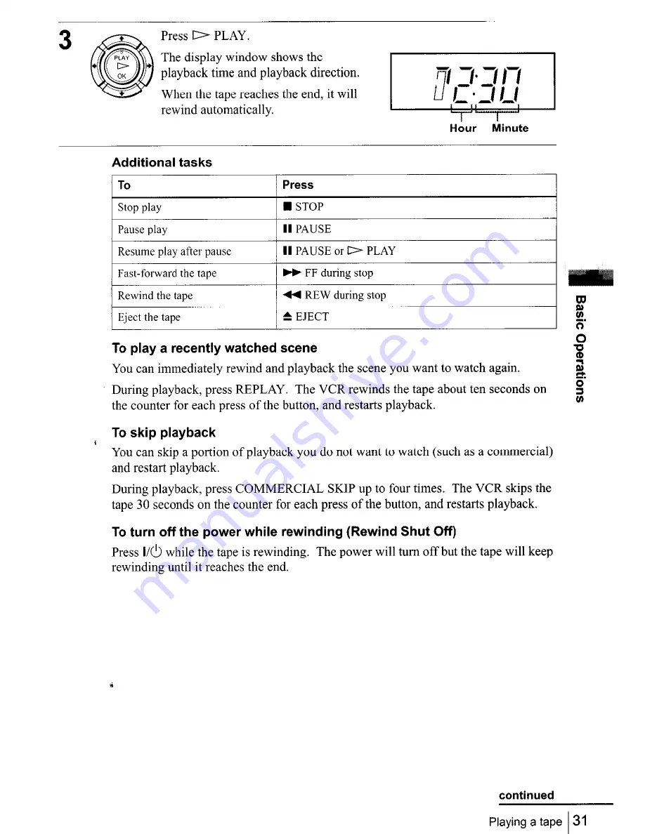 Sony SLV-N55 - Video Cassette Recorder Operating Instructions Manual Download Page 31