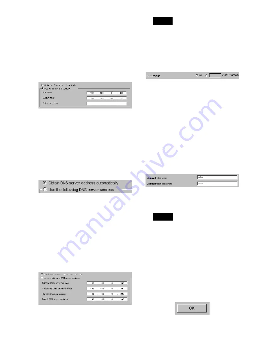 Sony SNC-CS3N Installation Manual Download Page 16