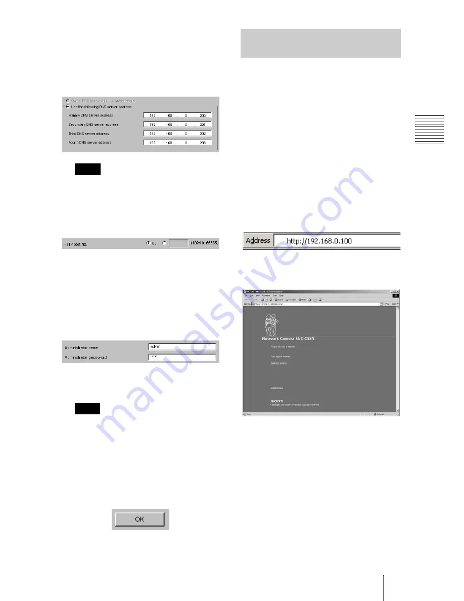 Sony SNC-CS3N Installation Manual Download Page 41