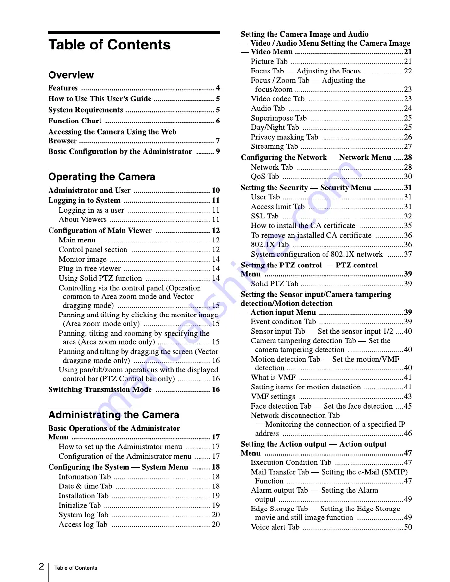 Sony SNC-EM601 User Manual Download Page 2