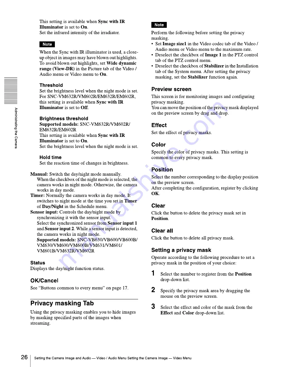 Sony SNC-EM601 User Manual Download Page 26