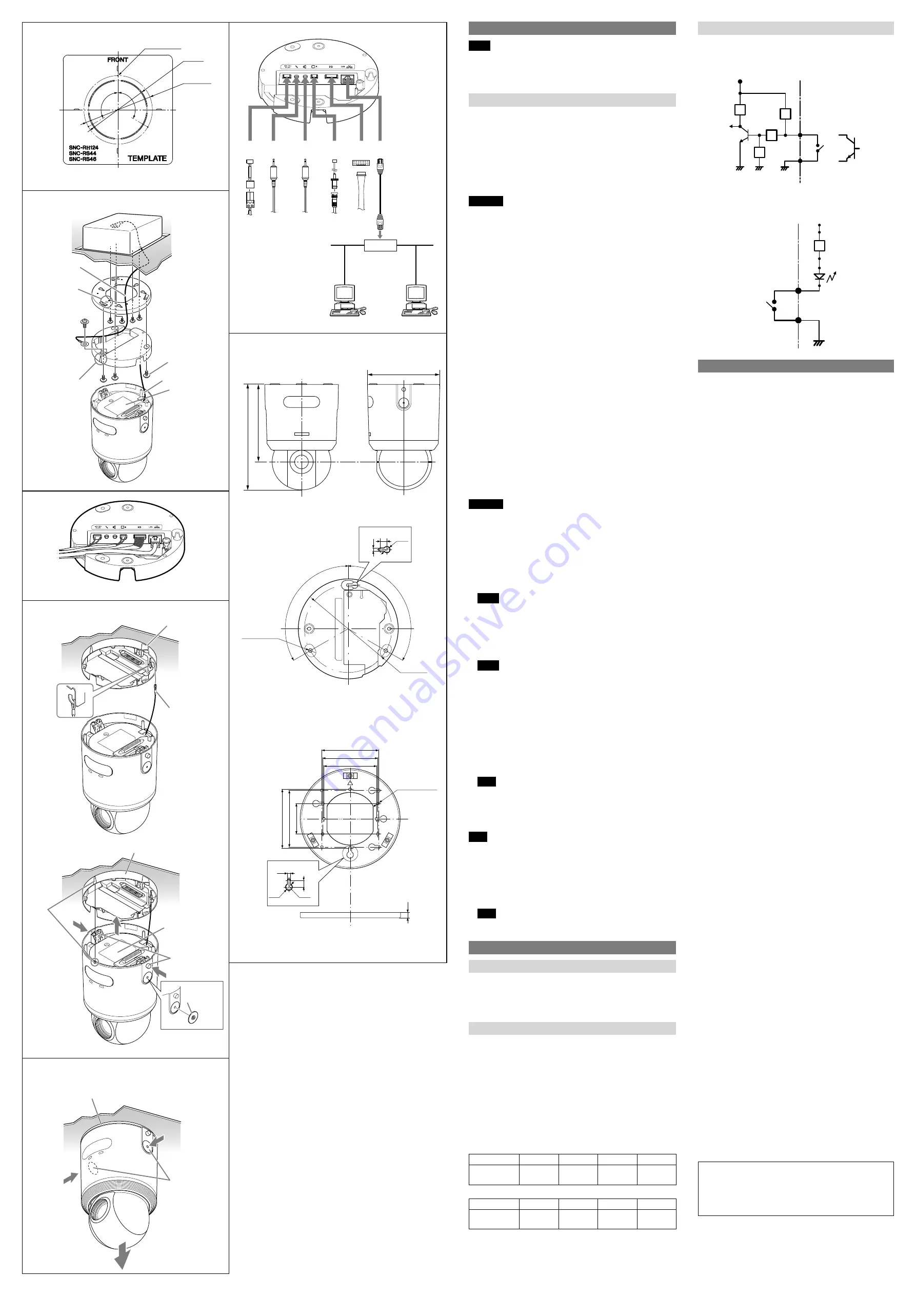 Sony SNC-RH124 Installation Manual Download Page 2