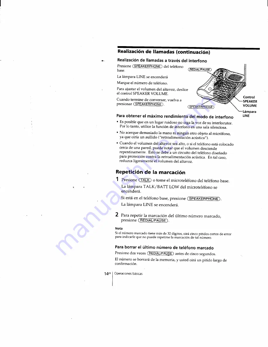 Sony SPP-205 - 43-49 Mhz Cordless Phone Скачать руководство пользователя страница 45