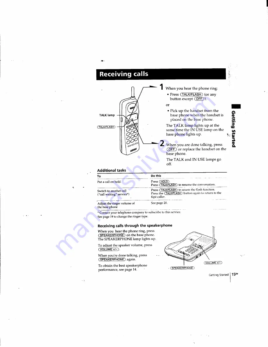 Sony SPP-935 - 900 Mhz Cordless Phone Скачать руководство пользователя страница 16