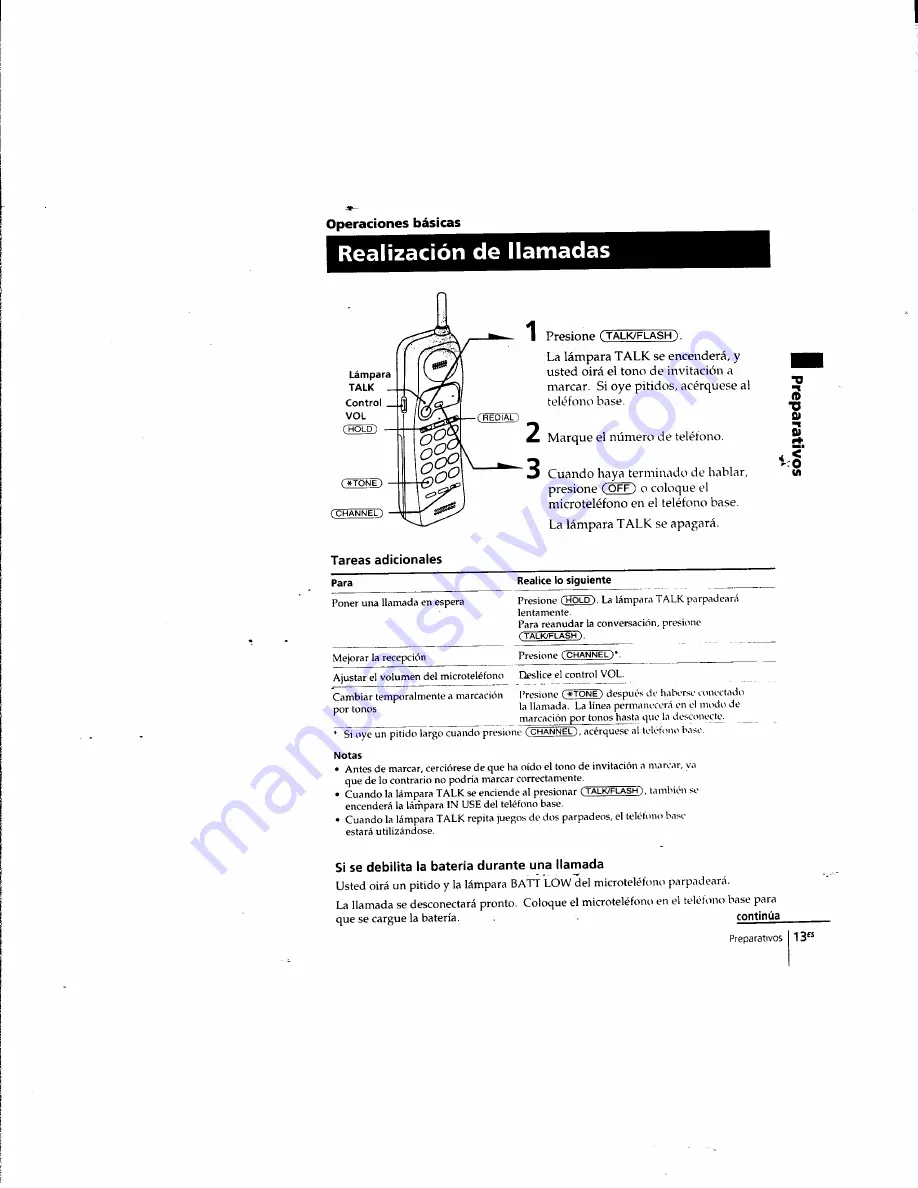 Sony SPP-935 - 900 Mhz Cordless Phone Operating Instructions Manual Download Page 45