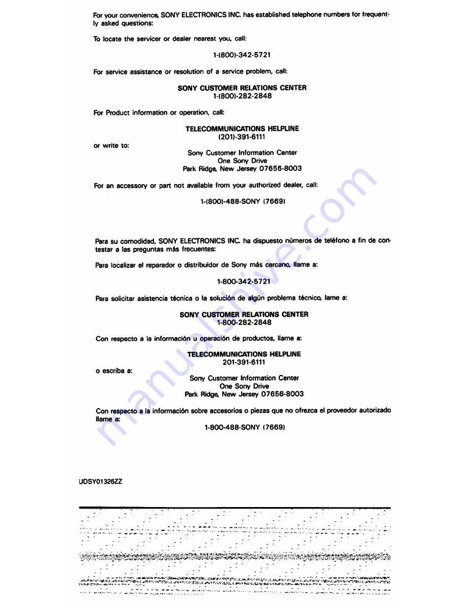 Sony SPP-A250 Primary Operating Instructions Manual Download Page 86