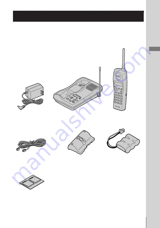 Sony SPP-A400 - Cordless Telephone With Answering Machine Скачать руководство пользователя страница 5