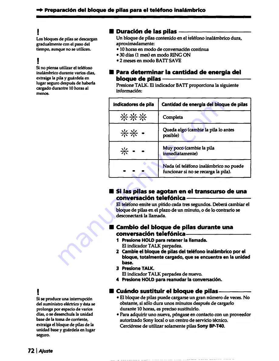 Sony SPP-A5000 Operating Instructions Manual Download Page 72