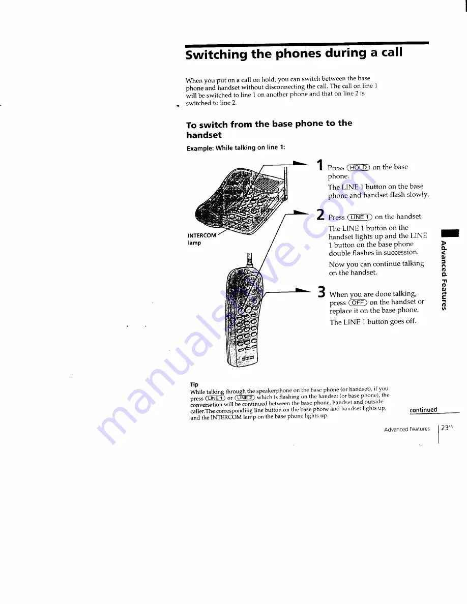 Sony SPP-M502 - Cordless Telephone Operating Instructions Manual Download Page 23