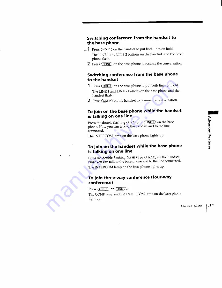 Sony SPP-M502 - Cordless Telephone Operating Instructions Manual Download Page 31