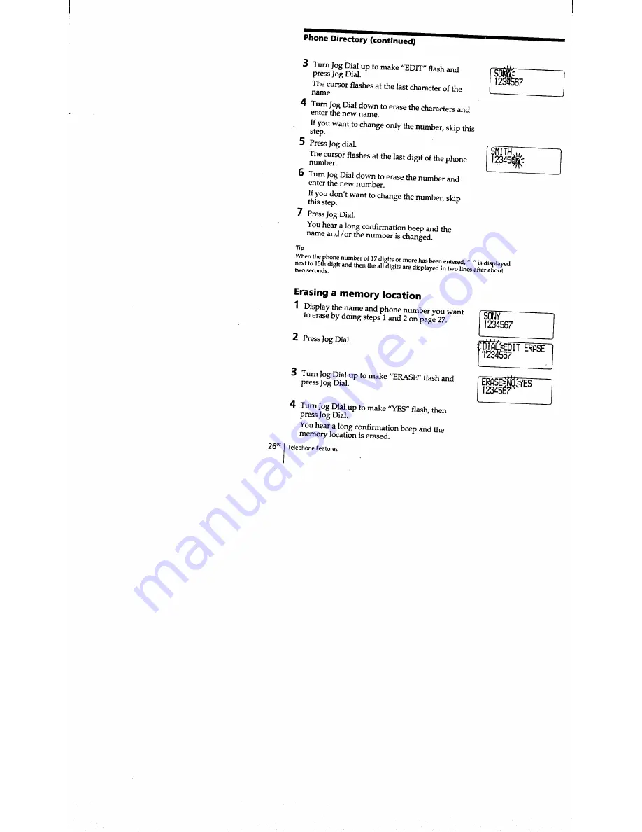 Sony SPP-S9101 - Cordless Telephone Operating Instructions Manual Download Page 26