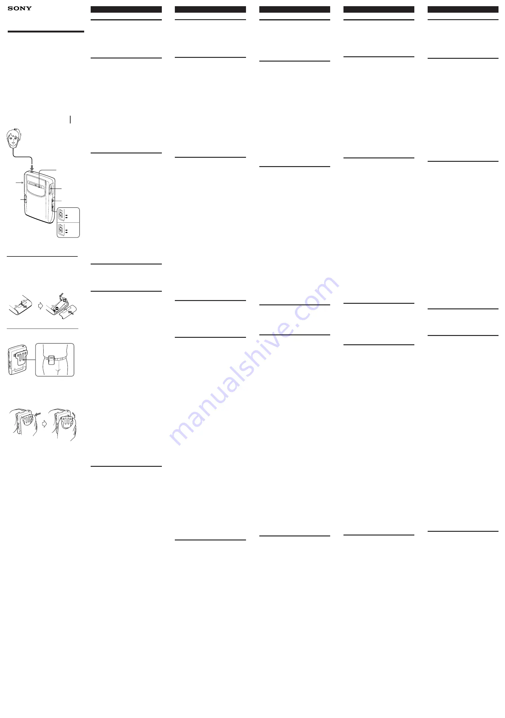 Sony SRF-49 Operating Instructions Download Page 1