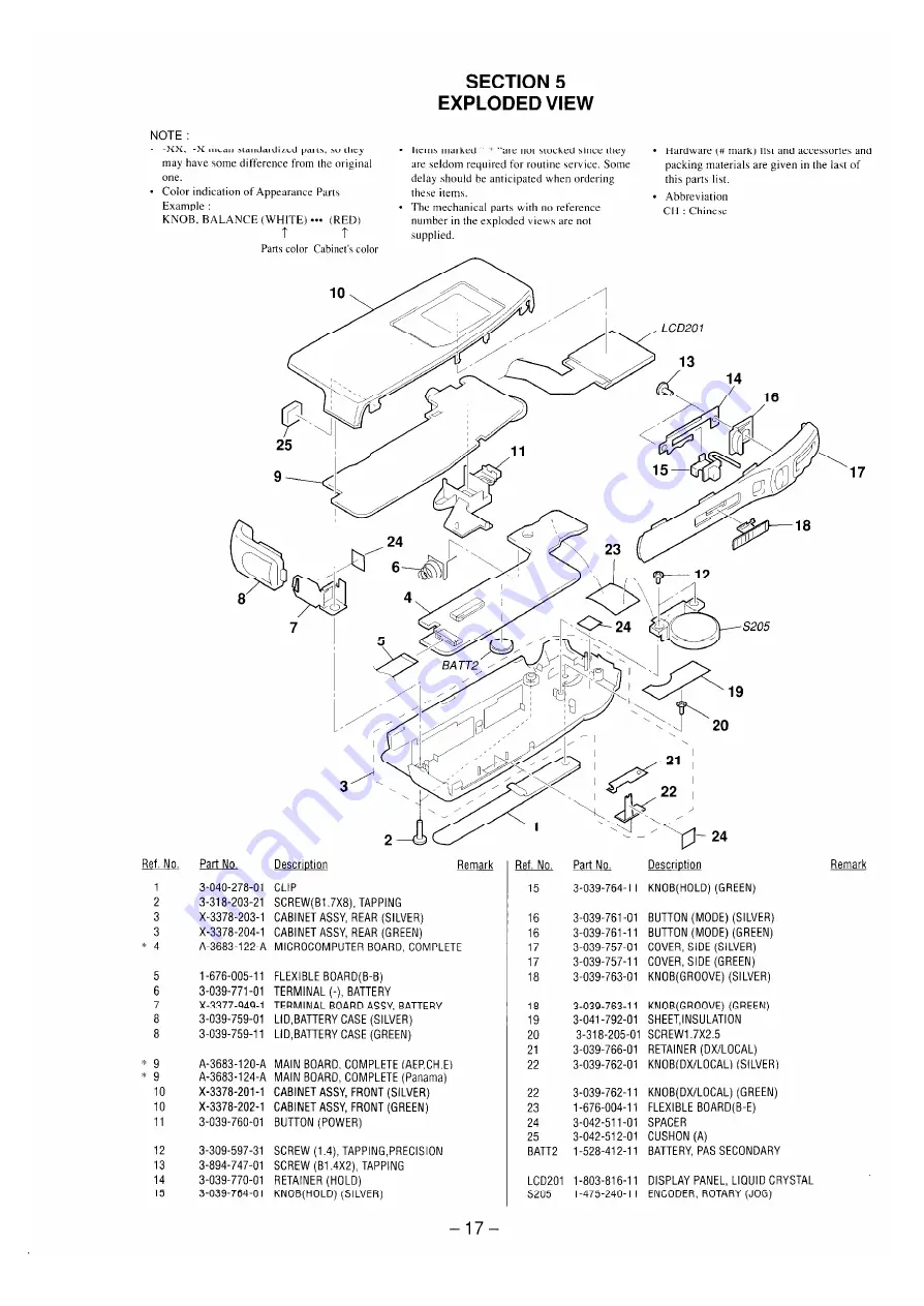 Sony SRF-M55 Service Manual Download Page 11