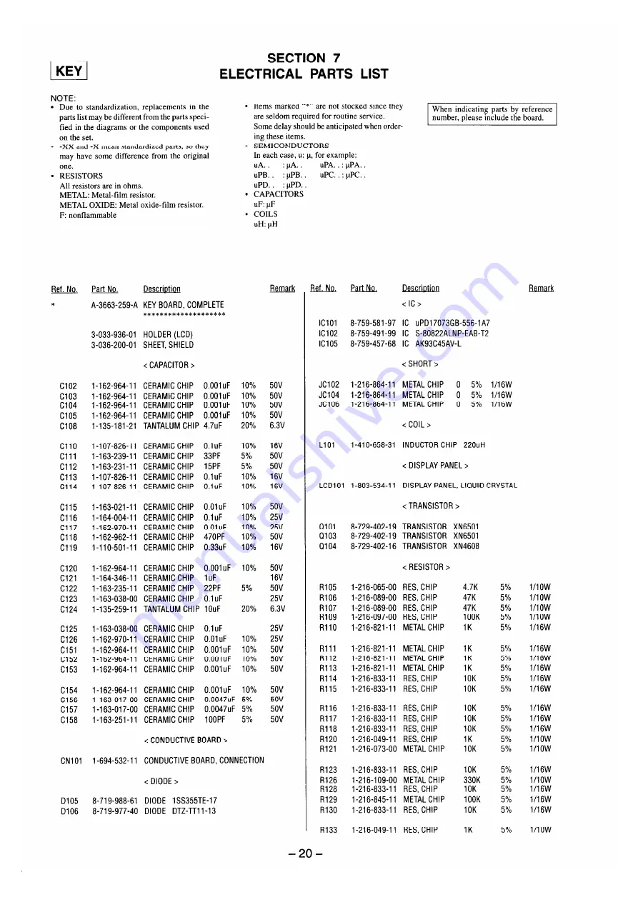 Sony SRF-M73 Operating Instructions  (primary manual) Service Manual Download Page 13