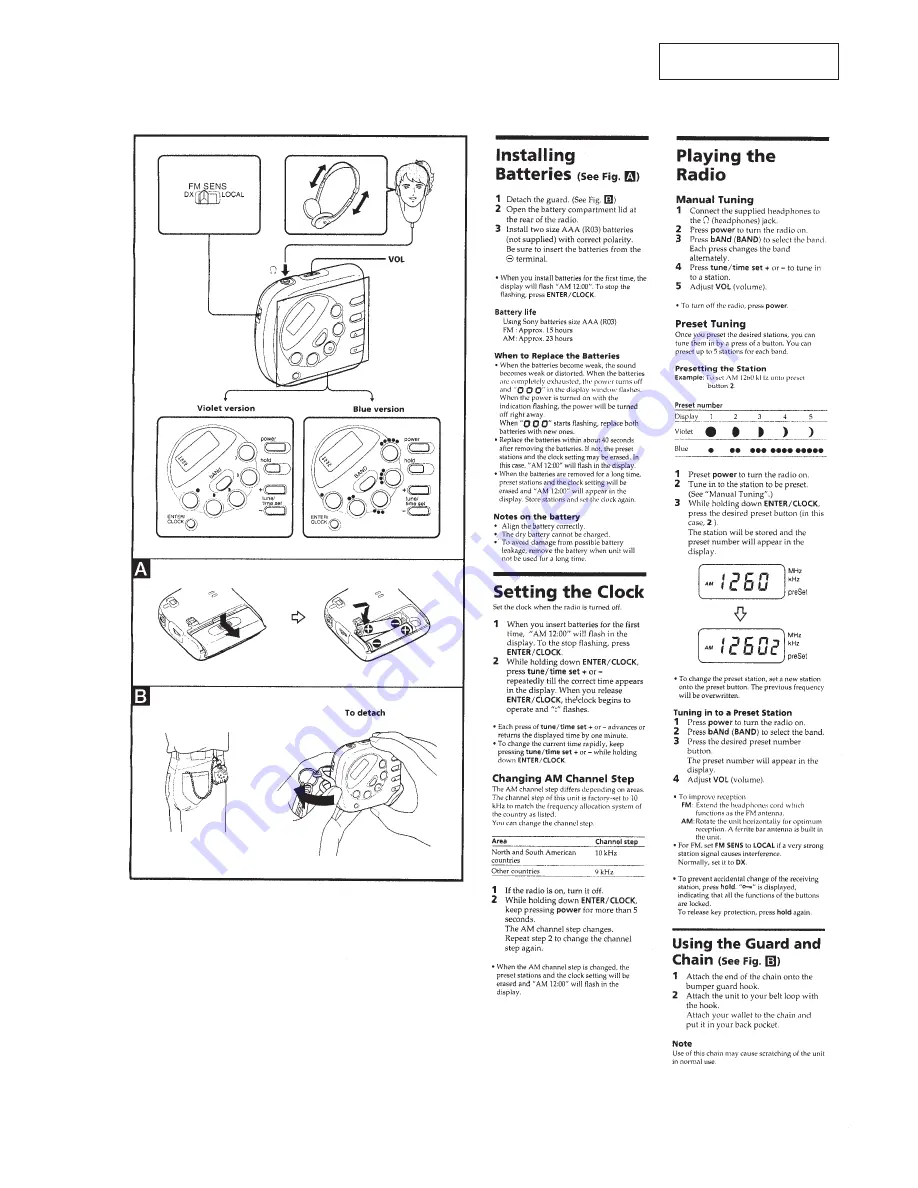 Sony SRF-PSY04 Service Manual Download Page 3