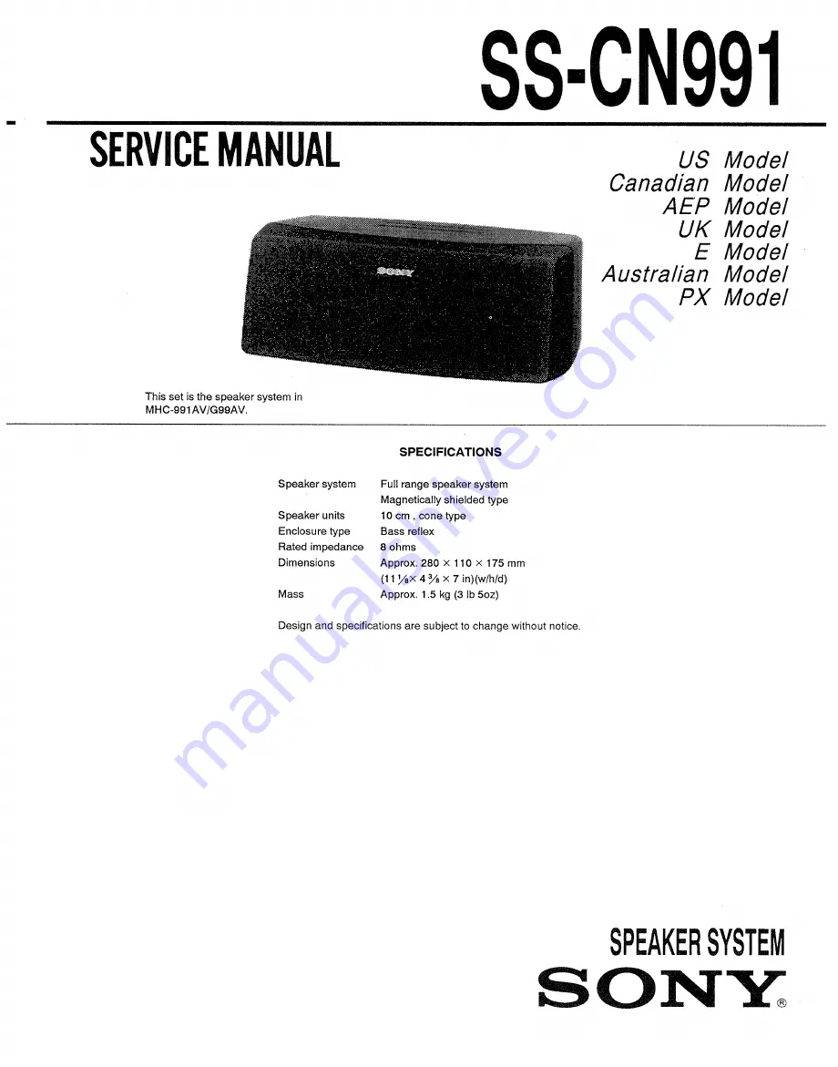 Sony SS-XB800AV Service Manual Download Page 92