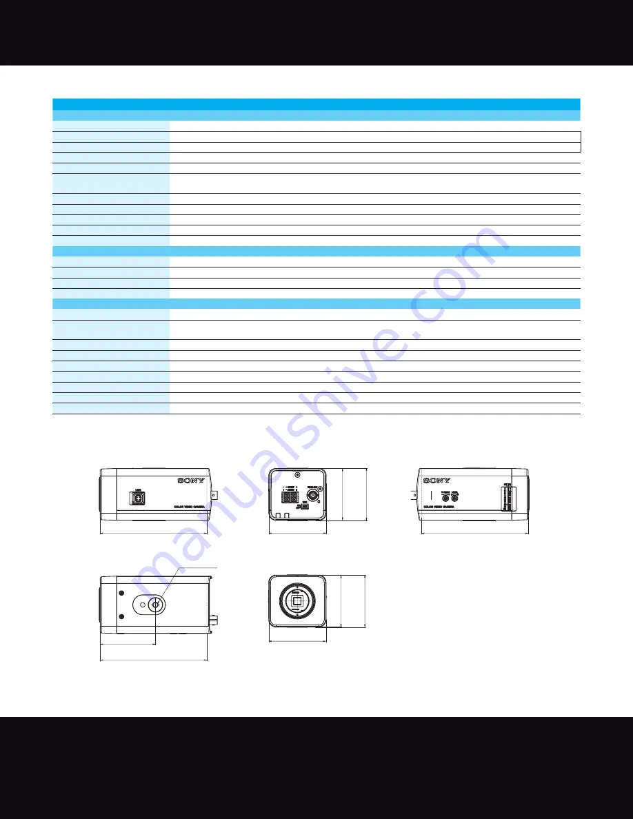 Sony SSC-G103A Specifications Download Page 2