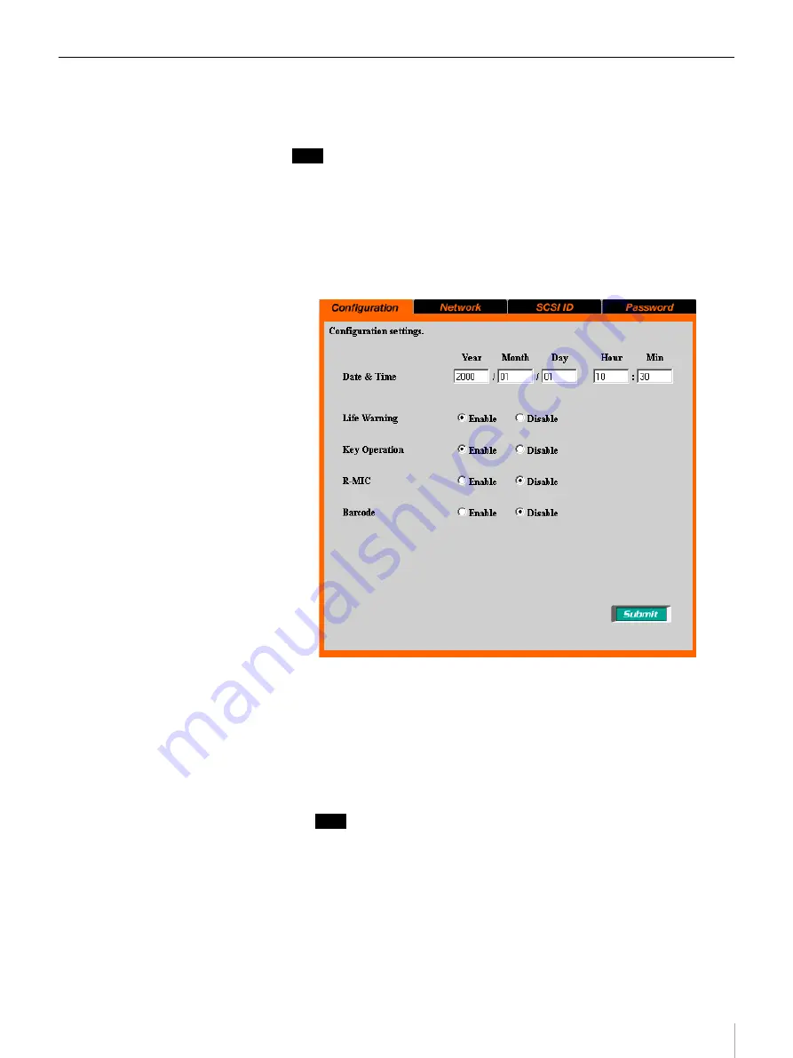 Sony StorStation LIB-81 Operating Instructions Manual Download Page 70