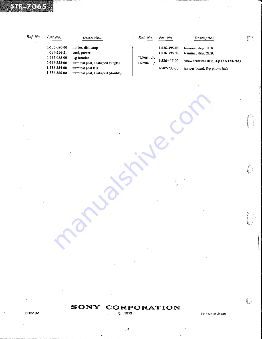 Sony STR-7065 - Hi-fi Receiver Service Manual Download Page 7