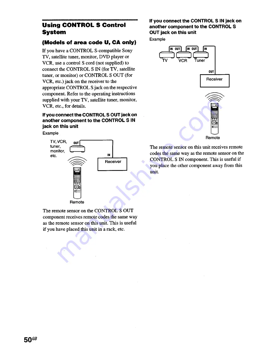 Sony STR-DA2000ES - Fm Stereo/fm-am Receiver Operating Instructions Manual Download Page 50