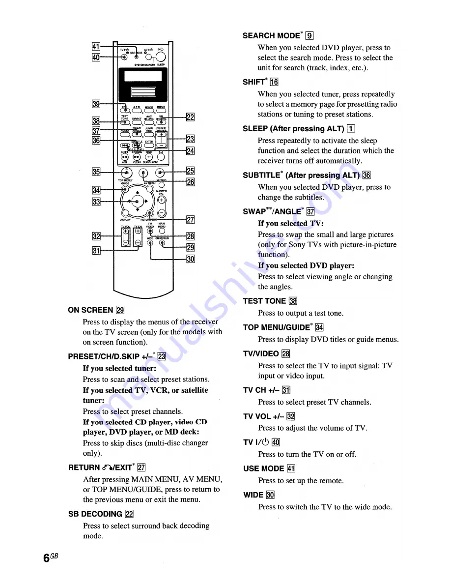 Sony STR-DA2000ES - Fm Stereo/fm-am Receiver Operating Instructions Manual Download Page 66