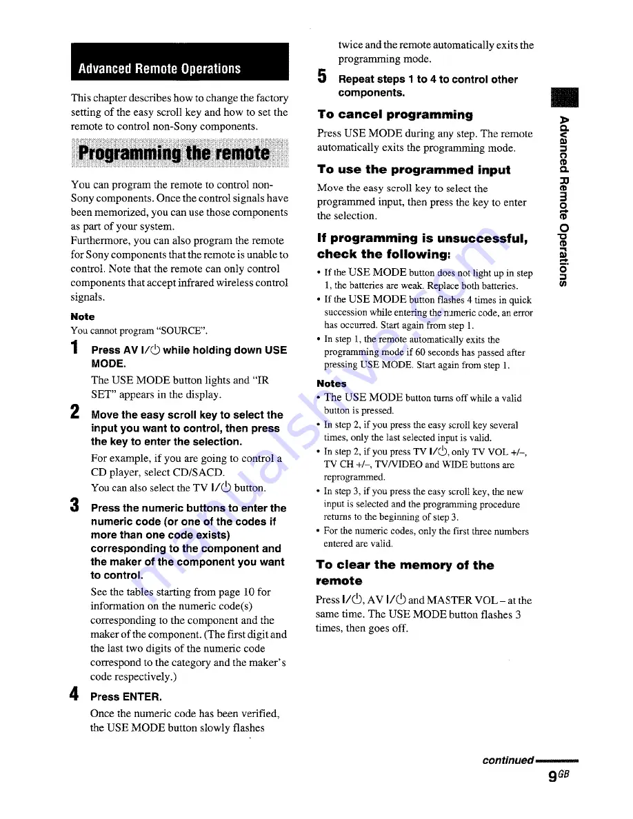 Sony STR-DA2000ES - Fm Stereo/fm-am Receiver Operating Instructions Manual Download Page 69