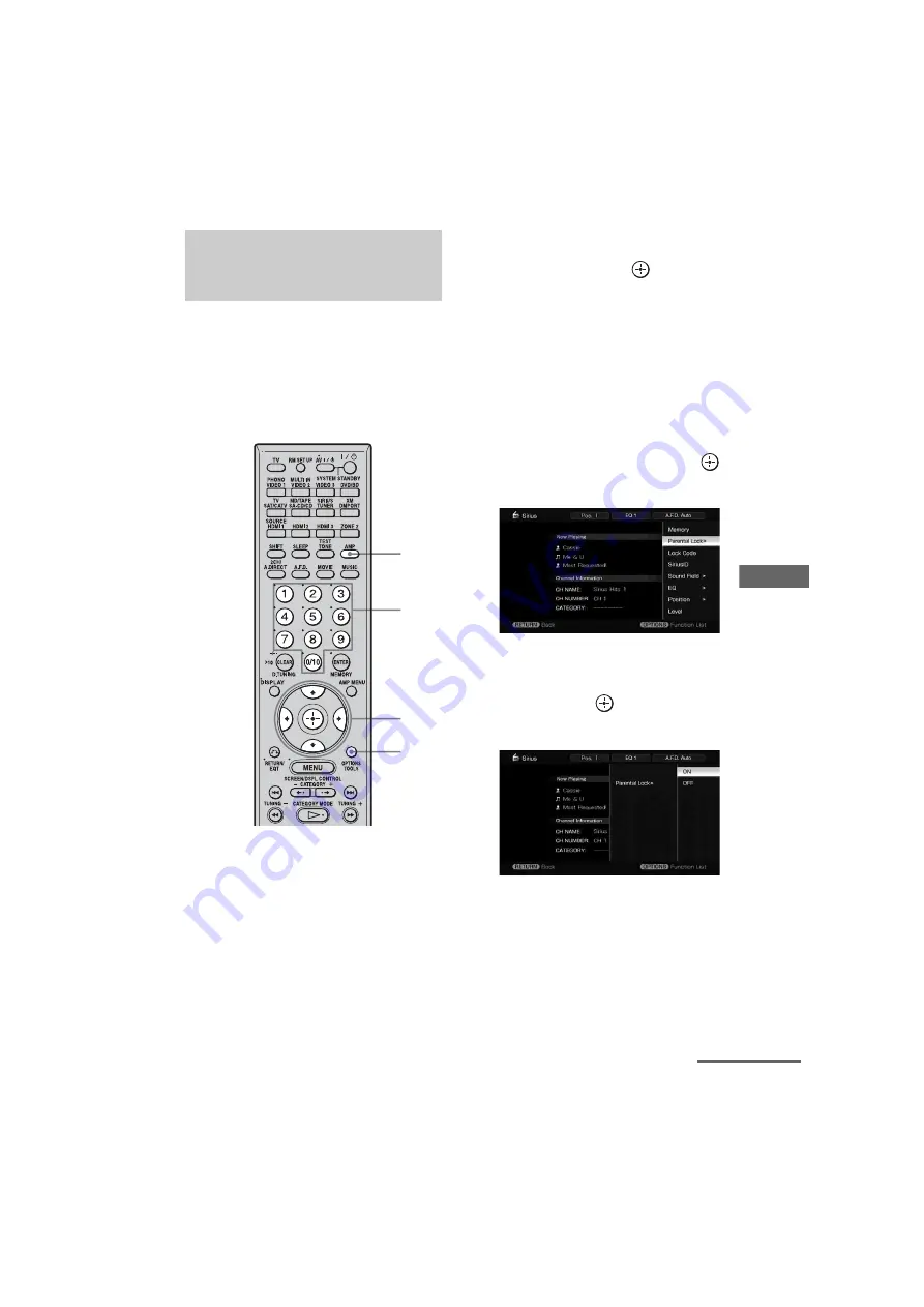 Sony STR-DA4300ES - Multi Channel Av Receiver Operating Instructions Manual Download Page 239