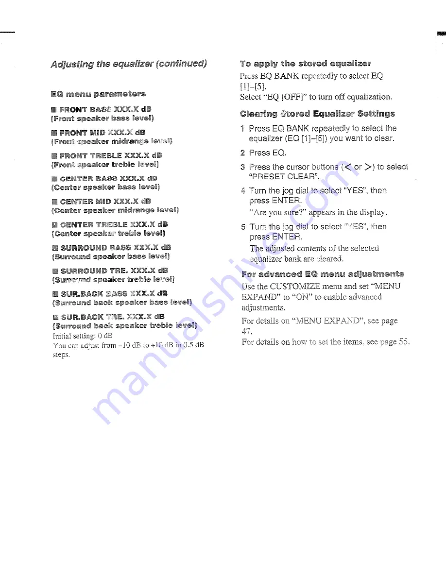 Sony STR-DA4ES - Fm Stereo/fm-am Receiver Operating Instructions Manual Download Page 46