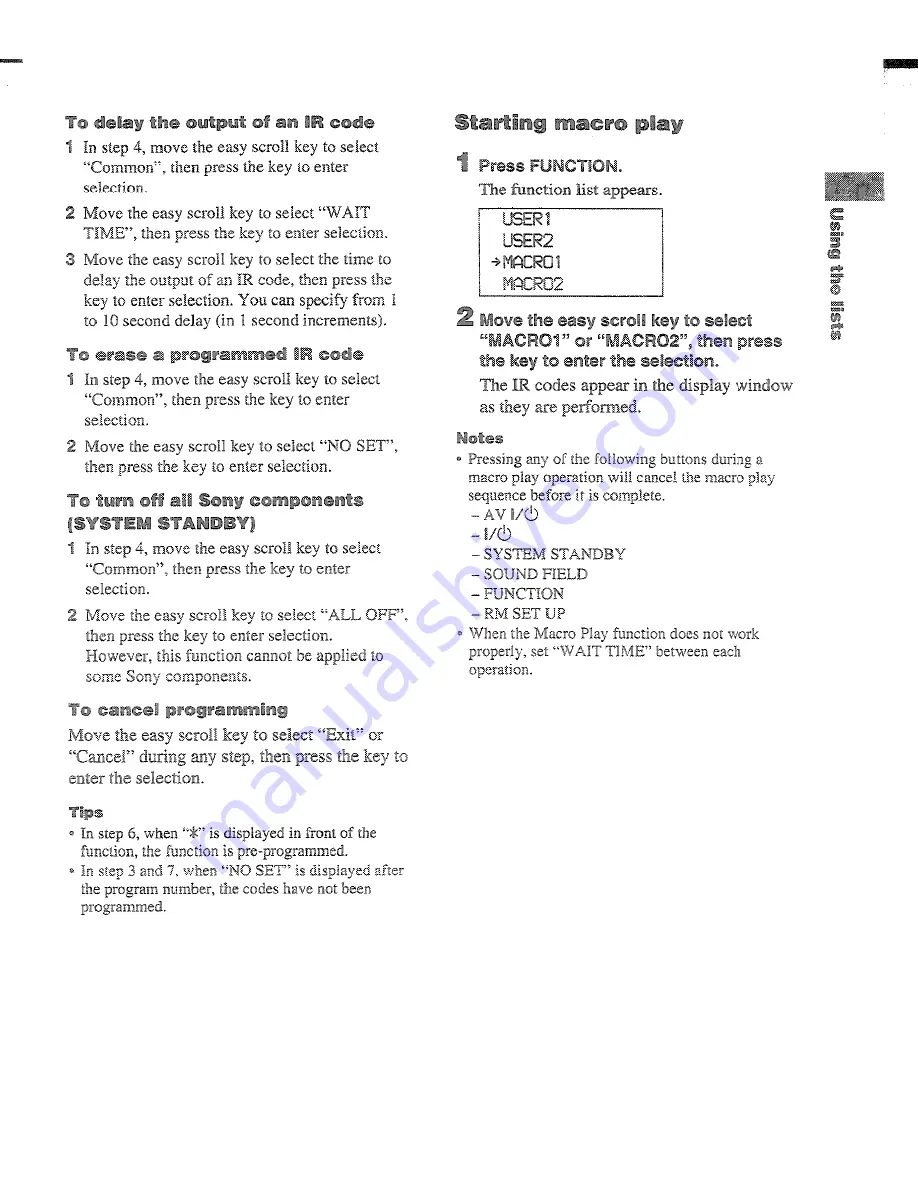 Sony STR-DA4ES - Fm Stereo/fm-am Receiver Operating Instructions Manual Download Page 97