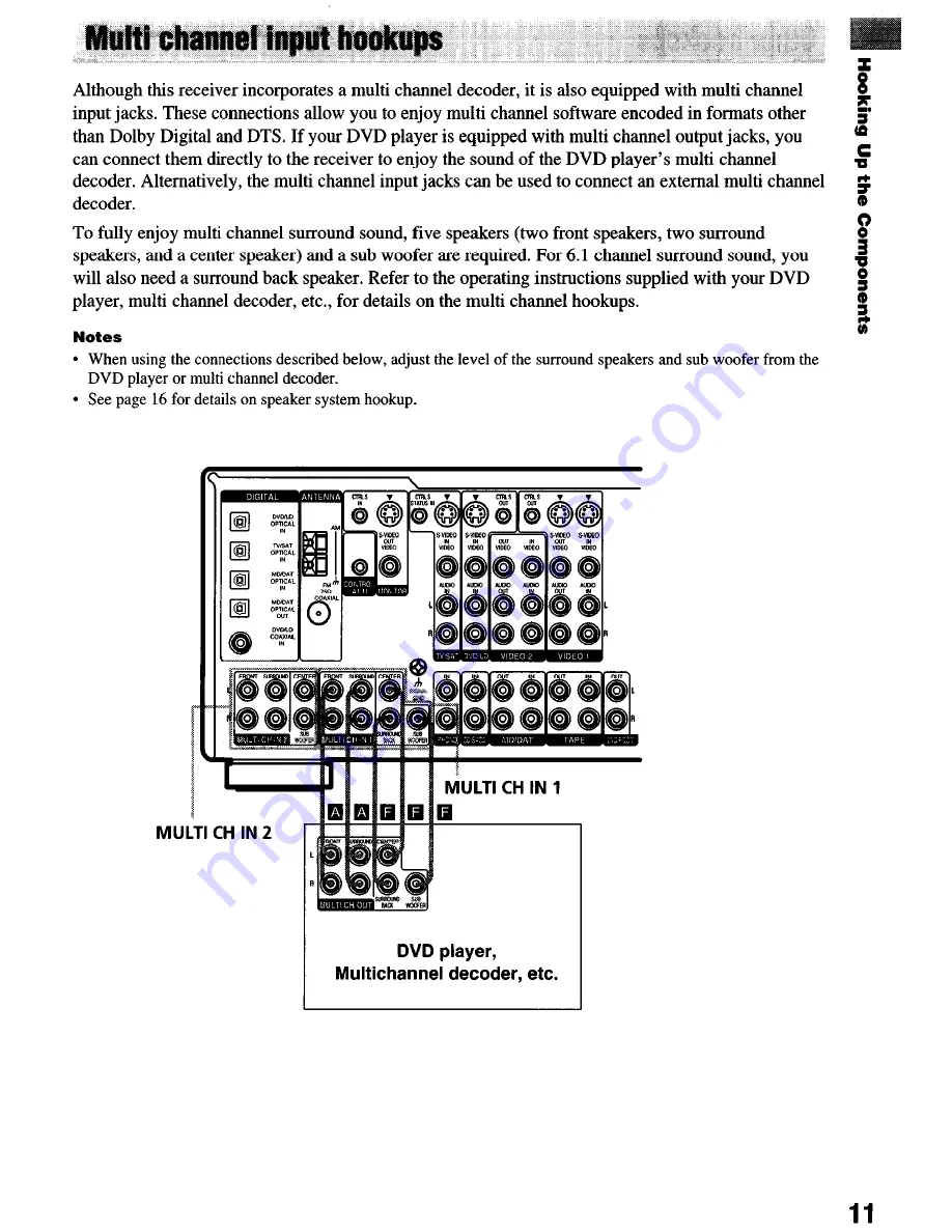 Sony STR-DE1075 - Fm Stereo/fm-am Receiver Operating Instructions Manual Download Page 11