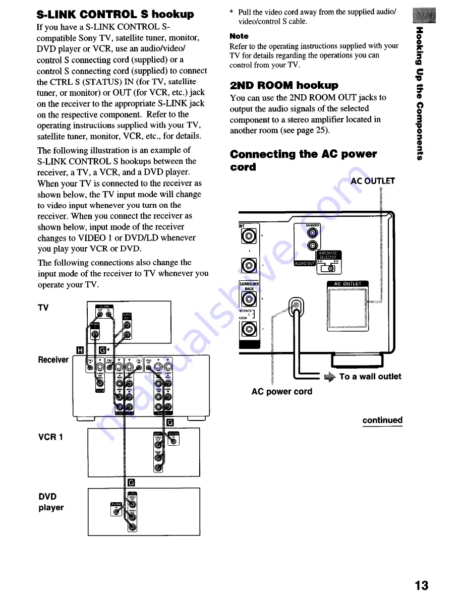 Sony STR-DE1075 - Fm Stereo/fm-am Receiver Operating Instructions Manual Download Page 13