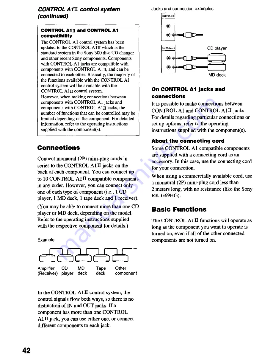 Sony STR-DE1075 - Fm Stereo/fm-am Receiver Operating Instructions Manual Download Page 42