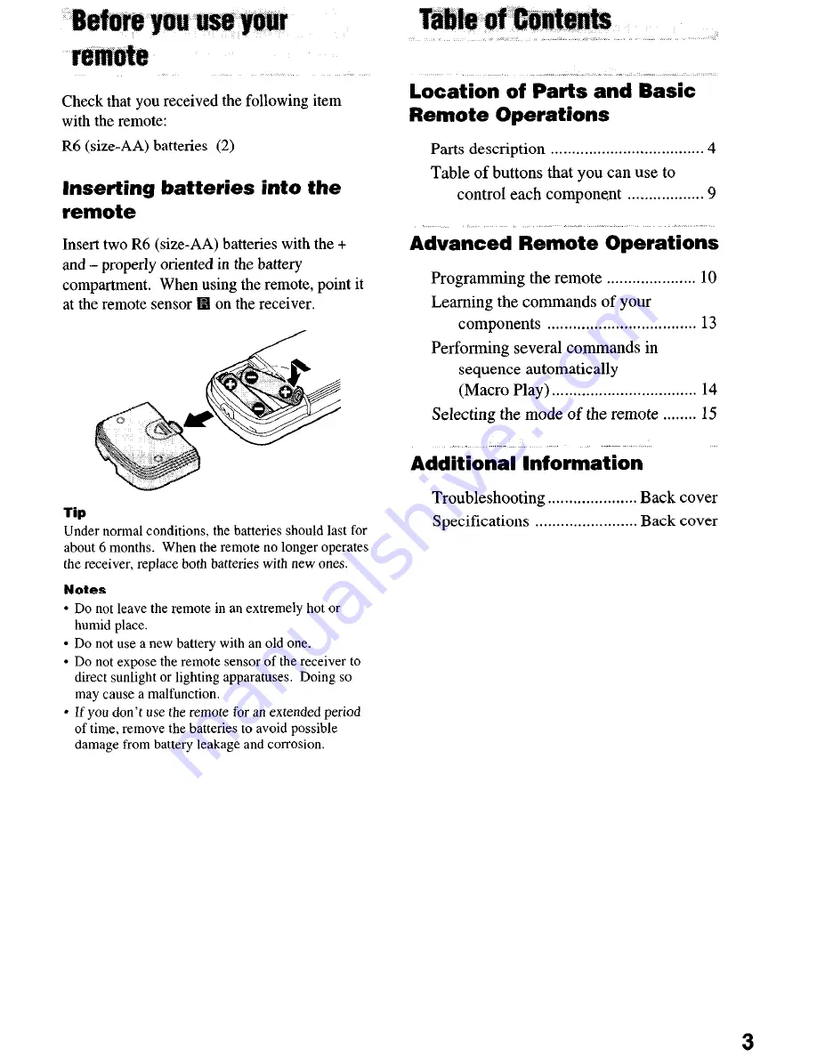 Sony STR-DE1075 - Fm Stereo/fm-am Receiver Operating Instructions Manual Download Page 59