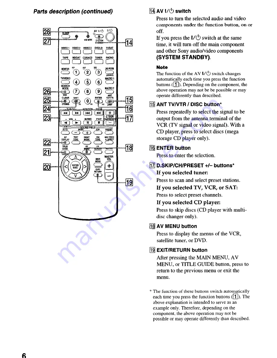 Sony STR-DE1075 - Fm Stereo/fm-am Receiver Operating Instructions Manual Download Page 62