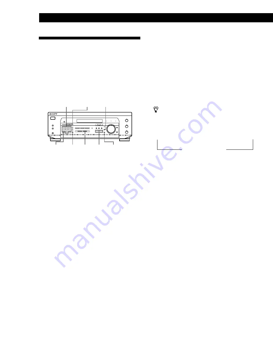 Sony STR-DE335 - Fm Stereo/fm-am Receiver Operating Instructions Manual Download Page 95