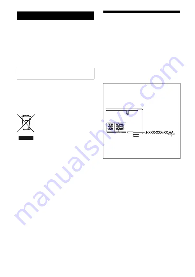 Sony STR-DE400 Operating Instructions Manual Download Page 2