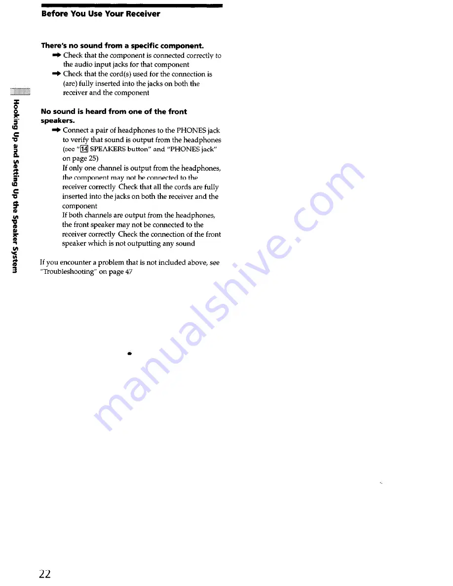 Sony STR-DE575 - Fm Stereo/fm-am Receiver Operating Instructions Manual Download Page 22