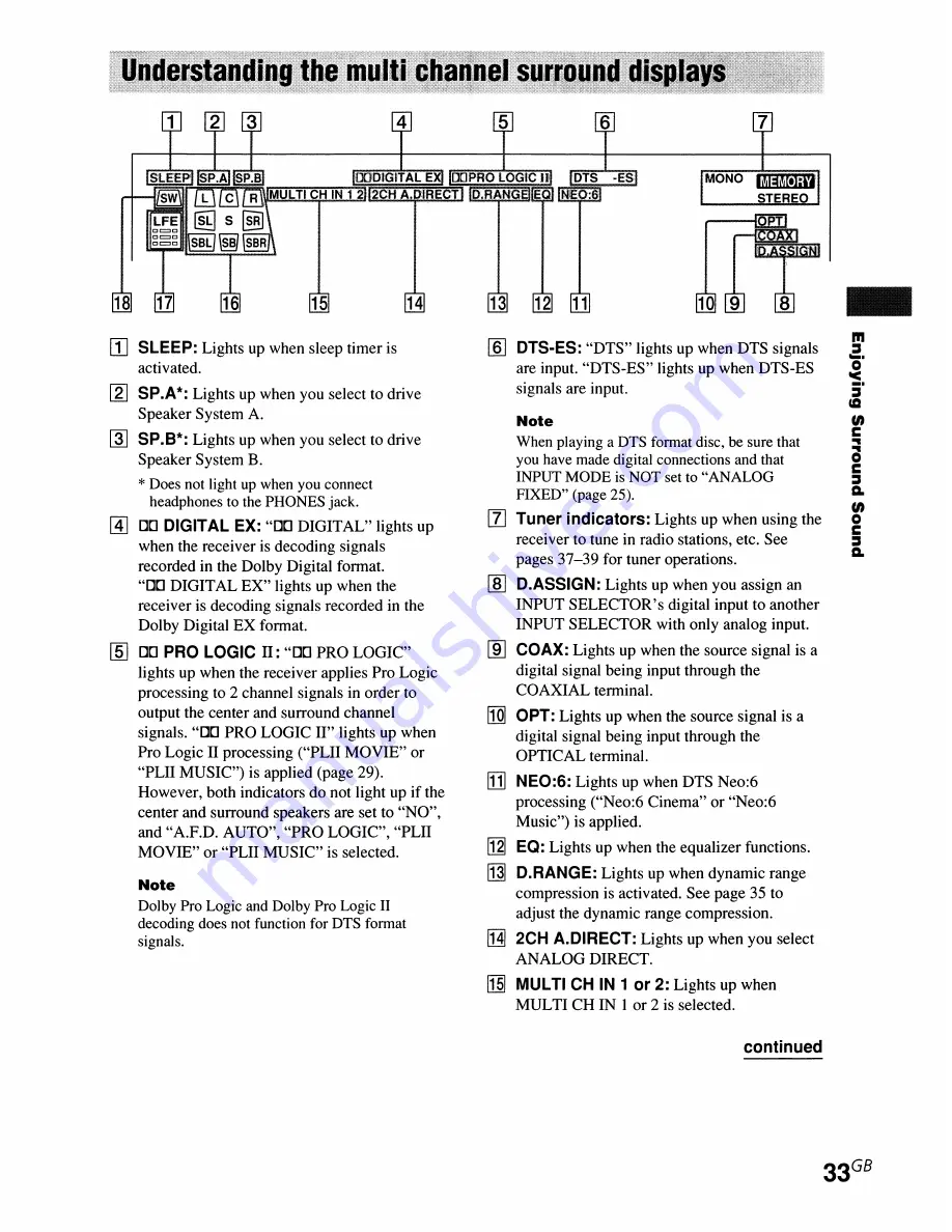 Sony STR-DE895 - Fm Stereo/fm-am Receiver Скачать руководство пользователя страница 33