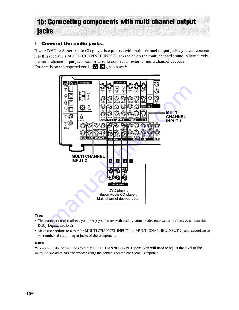 Sony STR-DE997 - Fm Stereo/fm-am Receiver Operating Instructions Manual Download Page 10