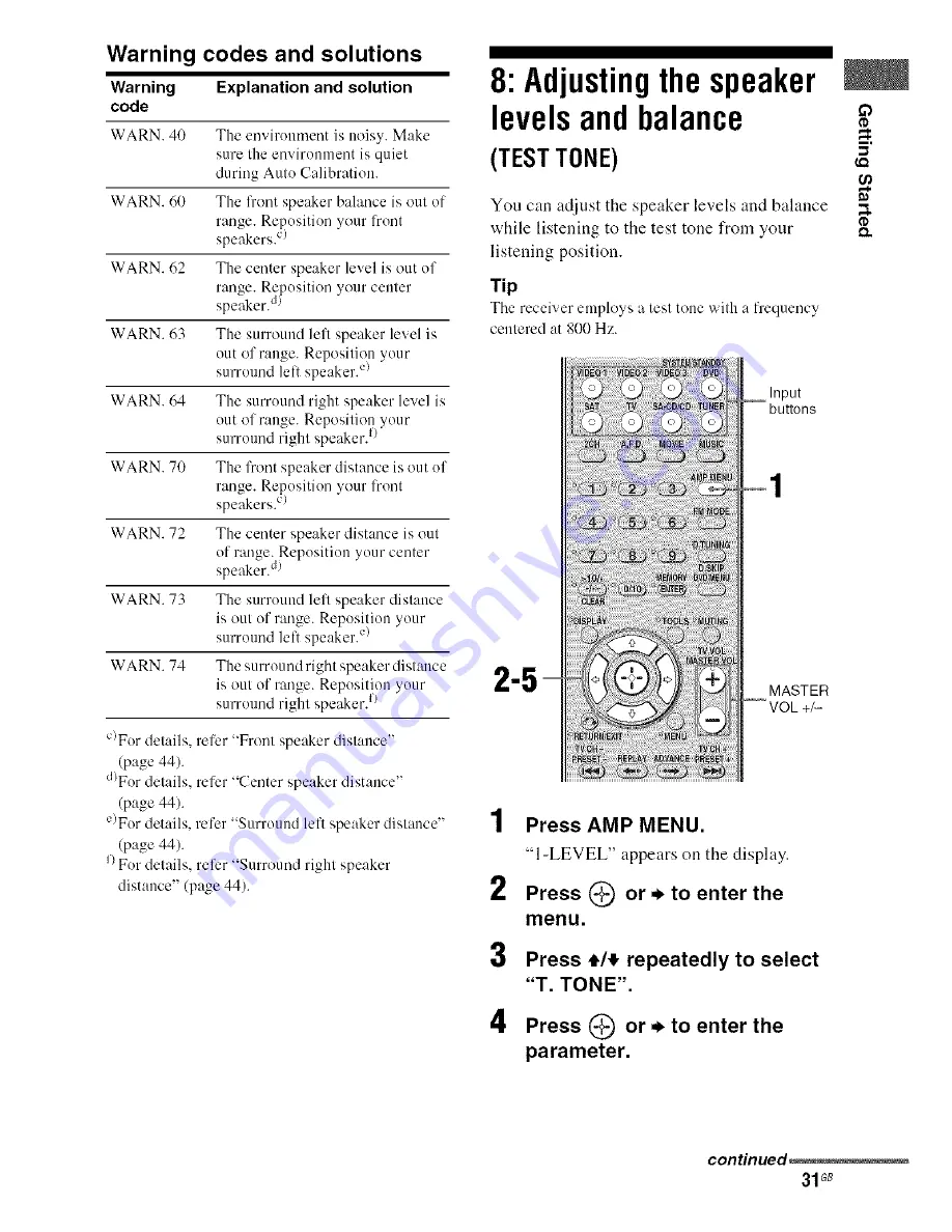 Sony STR-DG510 Operating Instructions Manual Download Page 31