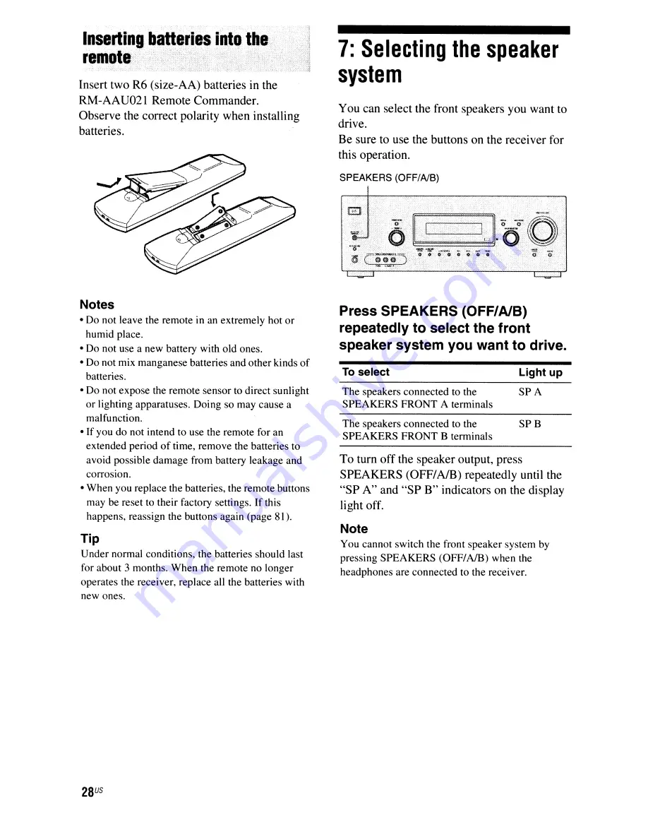 Sony STR-DG720 Скачать руководство пользователя страница 28